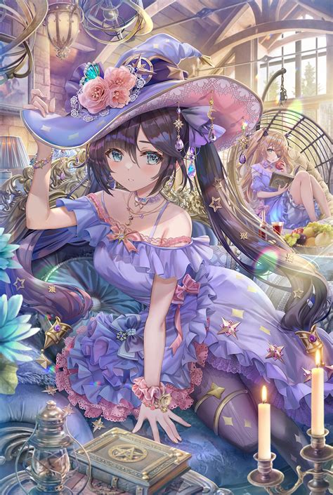 Anime Girl Purple Dress