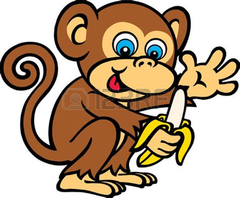 Monkey banana cartoon clipart – Clipartix