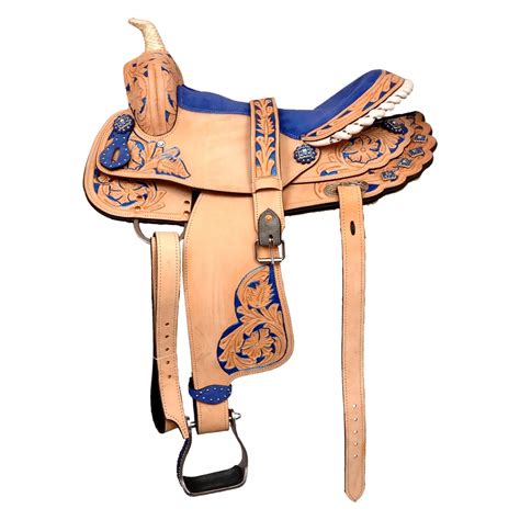 Western Horse Barrel Saddle Leather Tack Set - Sazaar Tack