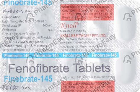 Finobrate 145 MG Tablet (10): Uses, Side Effects, Price & Dosage ...