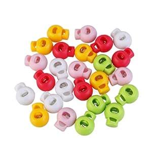 ULTNICE Spring Loaded Toggle Stopper Cord Locks End (Random Color) - 25 ...