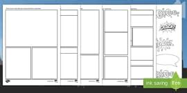 Blank Comic Strip Template (teacher made)