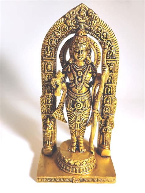Lord Ram Darbar Brass Statue/idol - Lord Rama Laxman and Sita Religious ...