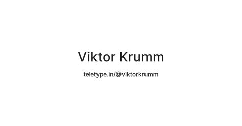 Viktor Krumm — Teletype