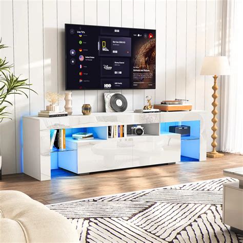 tv panel: LED TV Console for 70" with Remote Control and 20 LED Colors ...