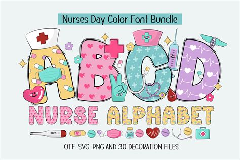 Nurse Alphabet Font by Issie_Studio · Creative Fabrica