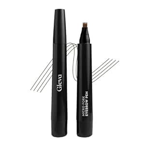 Buy Gleva Eyebrow Pen with 4 Micro-Fork Tip Applicator, Long-lasting ...