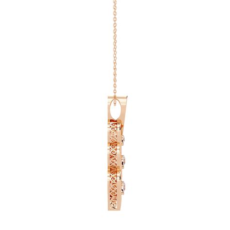 Trinity Flame Round Diamond Pendant Necklace – Sparkle Jewellery ...