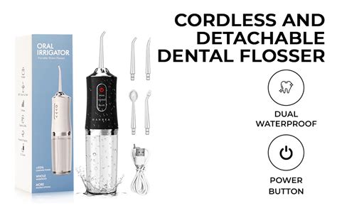 HANNEA® Professional Cordless Dental Flosser, Portable Oral Irrigator ...