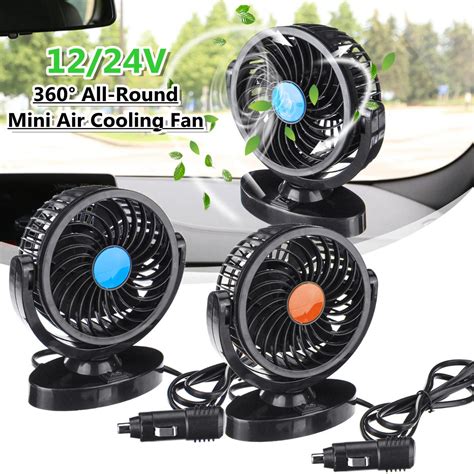 Mini 360 Degree Air Flow Car Fan, 100% Copper Motor, Dual Head, 2 Spee ...
