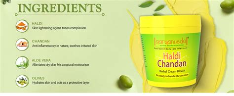 Aryanveda Haldi Chandan Herbal Bleach Cream (250g) - Radiant Skin ...