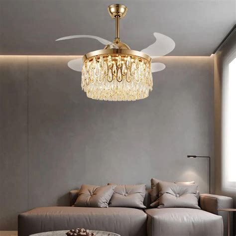 Elegance Crystal Chandelier Ceiling Fan with Remote Control – Harold ...