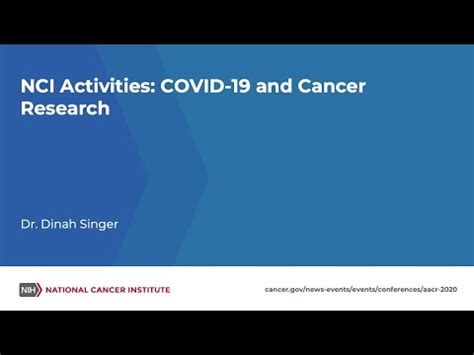 NCI Activities: COVID-19 and Cancer Research - NCI