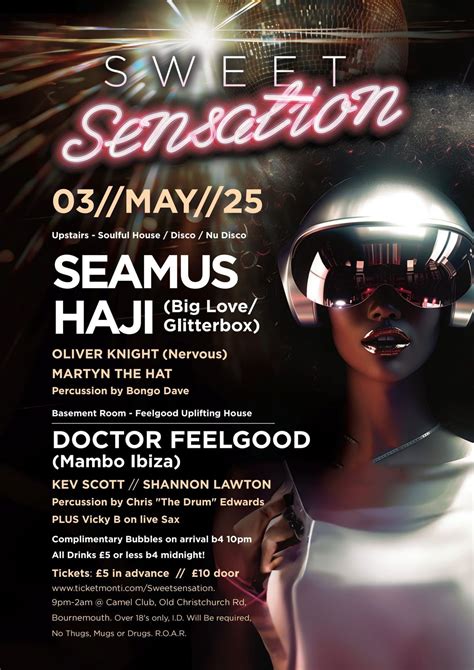 Sweet Sensation Monthly At Camel 9pm-2am 3rd May 25 With Guests Seamus ...