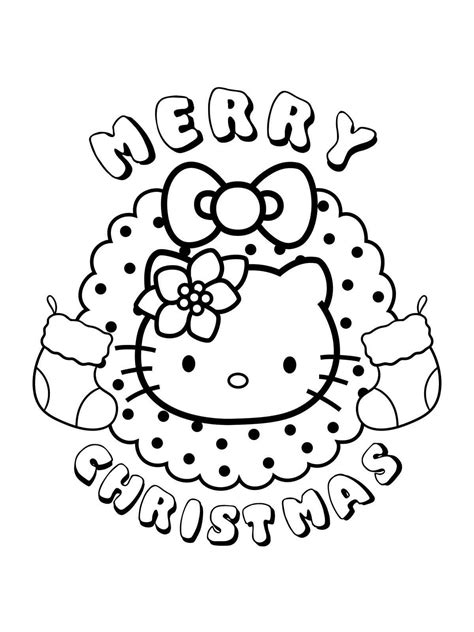 Hello Kitty Christmas Coloring Pages Printable
