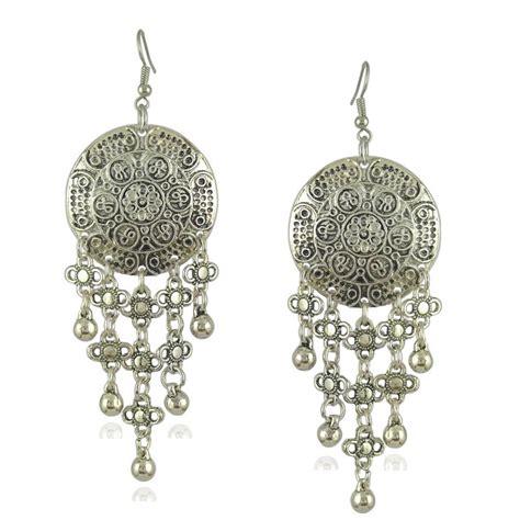 Shining Diva Fashion Jewelry Oxidized Silver Fancy Traditional Earrings ...