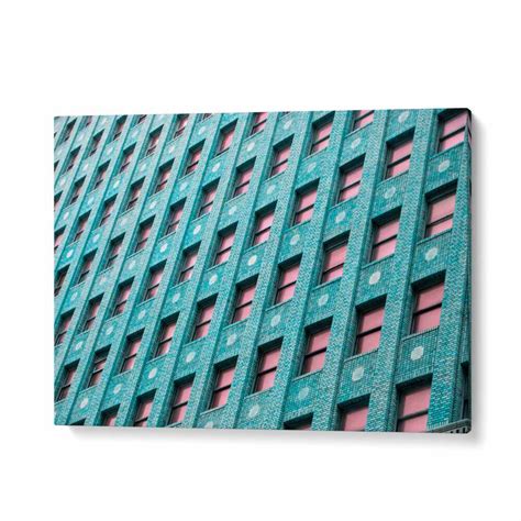 Brick Building With Pink Windows Photography Print – Asianmonk