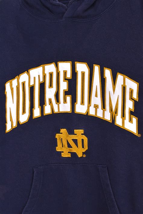 Vintage University of Notre Dame hoodie, navy embroidered sweatshirt
