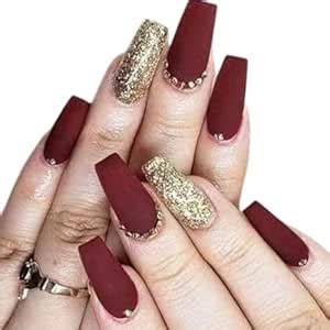 Buy AMOK STORE Handmade Long Coffin shape Press On Fake Designer ...