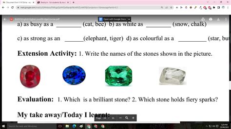 Pls solve only thisextension activity.Its english std 4 page 48 lesson ...
