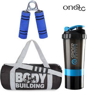 One28 Combo of Body Building (Black) Gym Bag , Spider Shaker (Blue ...