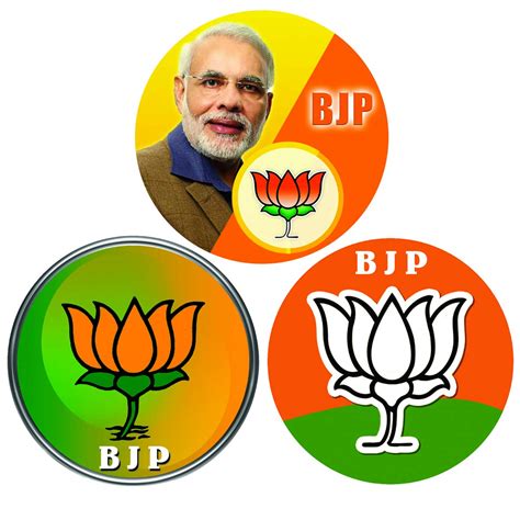 ltm bharatiya janata party (bjp) political logo flag round sticker for ...
