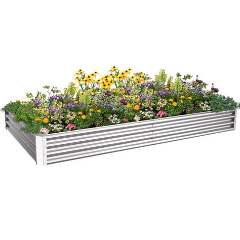 ATRANURE 8X4X1ft Raised Garden Bed Kit,Galvanized Raised India | Ubuy