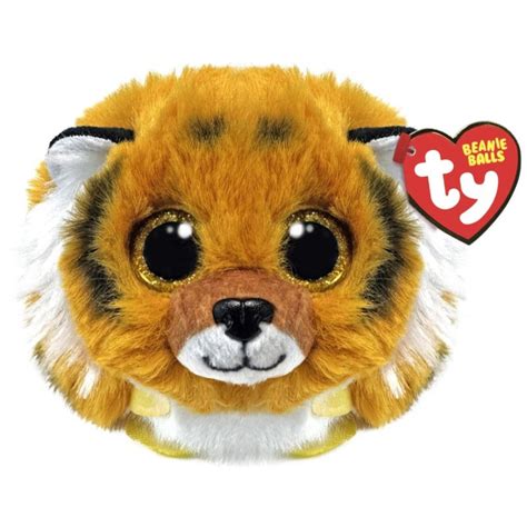 TY Beanie Balls Plush - Clawsby the Tiger (Puffies) - Bright Star Toys