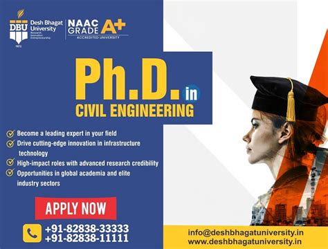 PhD in Civil Engineering: Admission Open 2026 - DBU