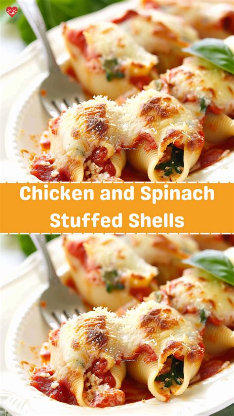 Chicken and Spinach Stuffed Shells - Family Dinner Recipes