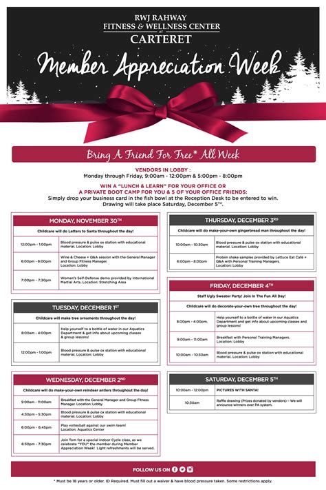 Member Appreciation Week Monday, November 30 – Saturday, December 5 ...