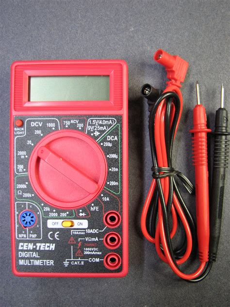 Image result for Cen-Tech Multimeter Continuity Testing
