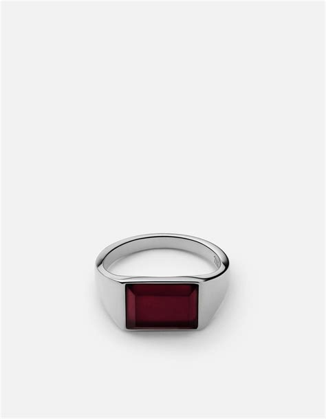 Lennox Agate Ring, Sterling Silver | Men's Rings | Miansai