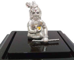 PURAN 999 Pure Silver Idol Krishna (Ladoo Gopal Ji) (Divine Gift in Air ...