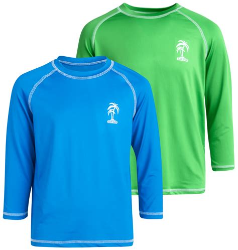 iXtreme Boys' Long Sleeve Rash Guard Swimwear Tops Set - 2 Pack UPF 50 ...