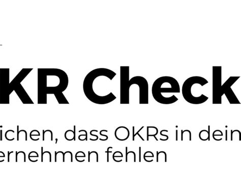 OKR Checkliste zum Download | Bonrepublic