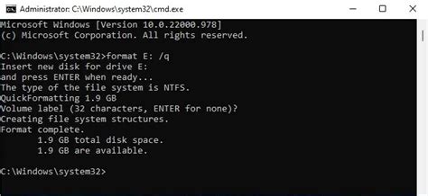 Format HD From Command Prompt 的图像结果