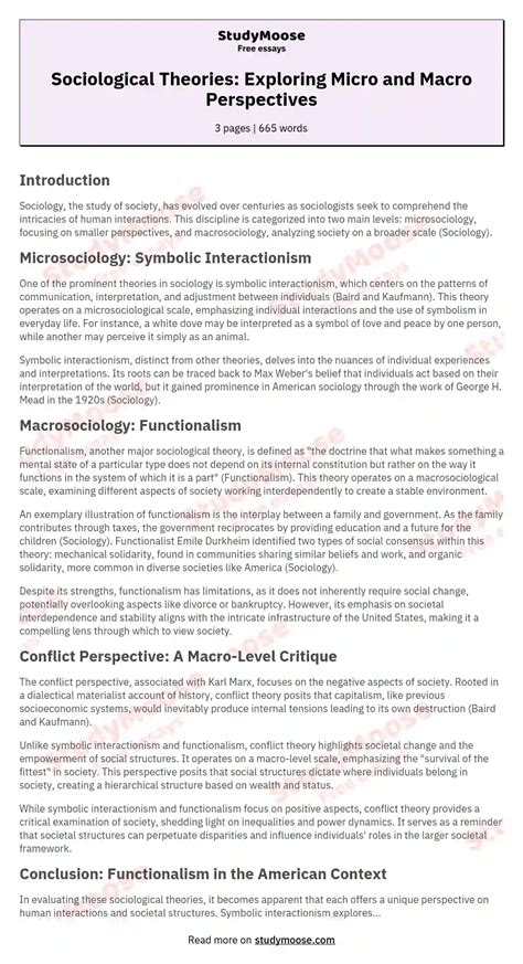 Compare and Contrast of 3 Sociology Theories: Functionalism, Conflict ...