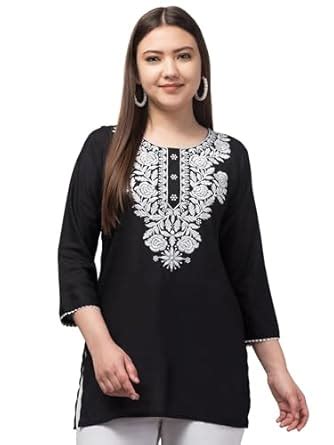Buy Ugly queen Aari Work Kashmiri Embroidered Short Kurti for Women ...