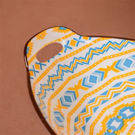 Mandala Spiral Ceramic Baking Plate With Handle Online - Premium ...