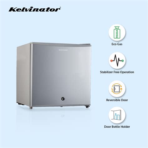 Kelvinator 45 litres Single Door Refrigerator, Silver Grey KRC-A060SGP