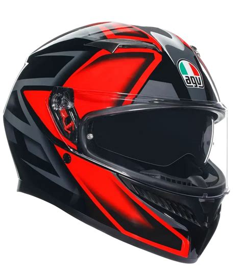 AGV K3 Compound BlackRed Motorcycle Helmet - Size SM India | Ubuy