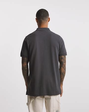 Pure Cotton Pique Polo Long Length- Charcoal | Premier Man