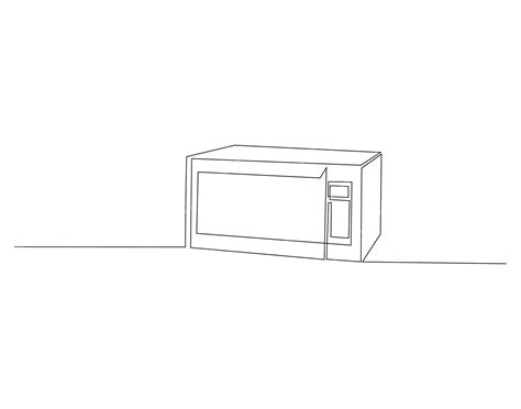 Premium Vector | Continuous line drawing of microwave one line of oven ...