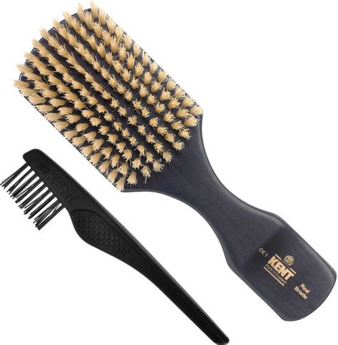 Amazon.com : Kent OE1 Boar Bristle Club Brush, Travel Size Natural Boar ...