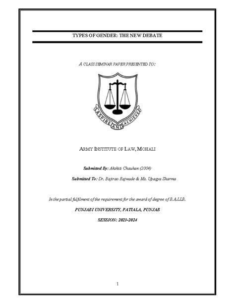 Seminar paper (2004 ) - tech - TYPES OF GENDER: THE NEW DEBATE A CLASS ...