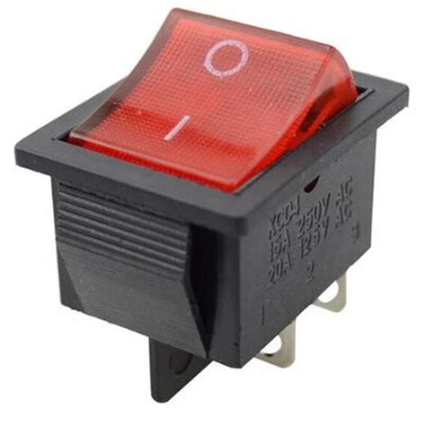 Double Pole Single Throw Rocker Switch, Heavy Duty Illuminated Toggle ...
