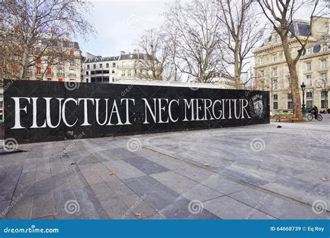 The Fluctuat Nec Mergitur City of Paris Motto Editorial Stock Image ...