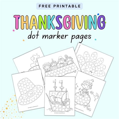 Thanksgiving Theme Pre-K Coloring Sheets Do a Dot | Dinosaur Coloring Pages Printable