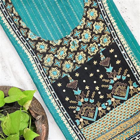 DWAARKA-Pure Cotton Handloom With Intricate Yoke Pre Designed Unstitch ...